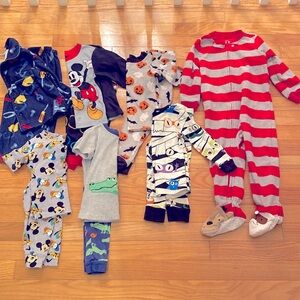 2T Boy Fall and Winter Pajama Lot
